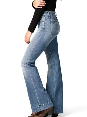 Haala Denim High-Rise Light Blue Trouser Jeans